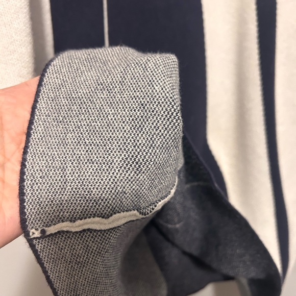 Striped Colorblocked Wool Knit Dress - Picture 6 of 8